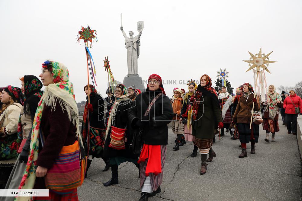 Carollers in Kyiv