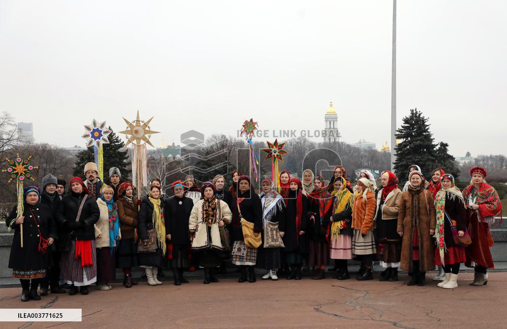 Carollers in Kyiv