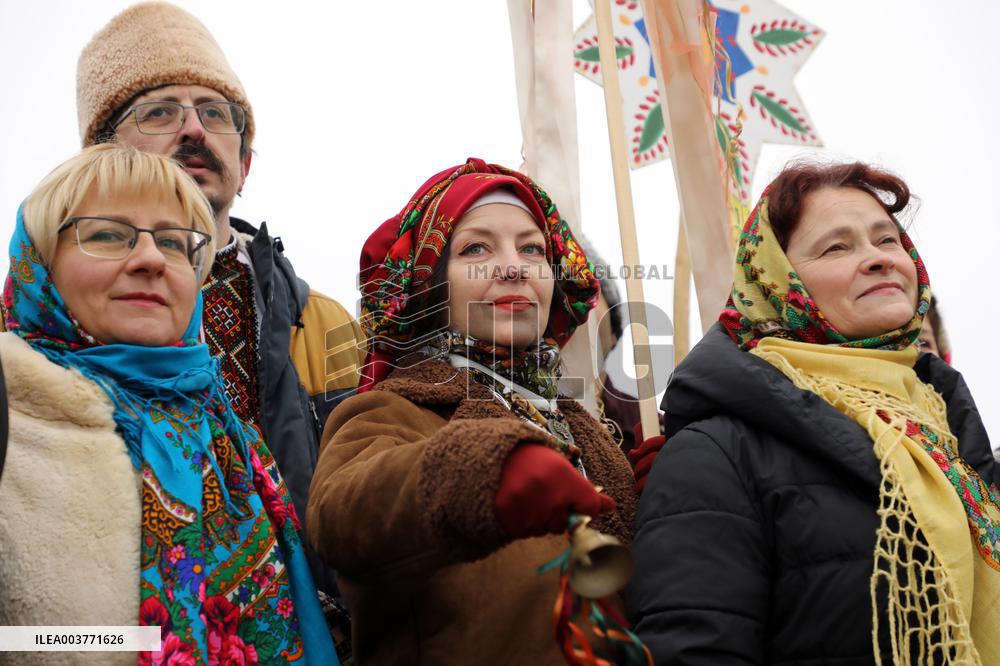Carollers in Kyiv