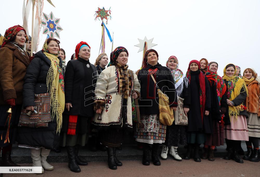 Carollers in Kyiv