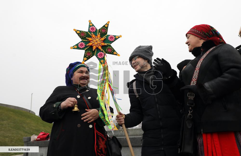 Carollers in Kyiv