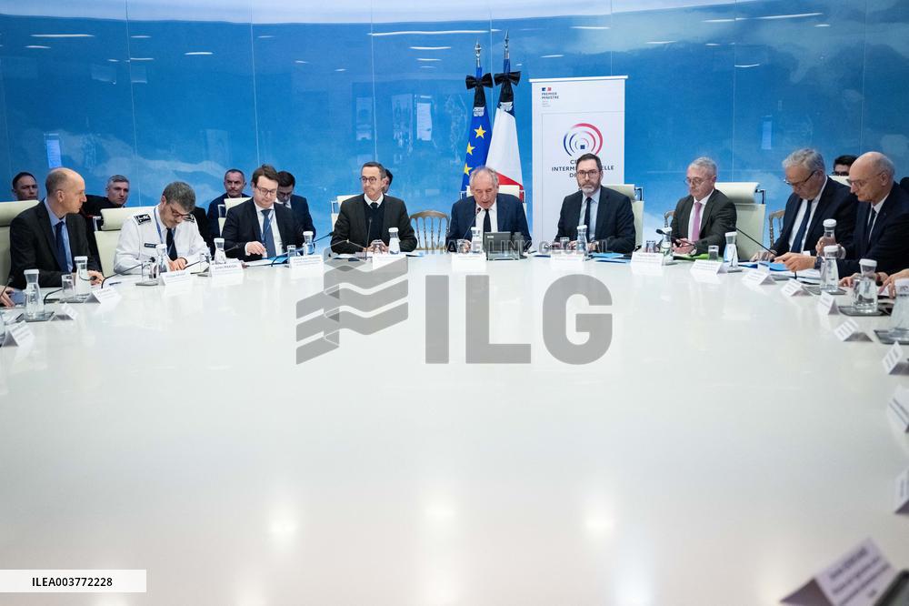Meeting At The Interministerial Crise Centre - Paris