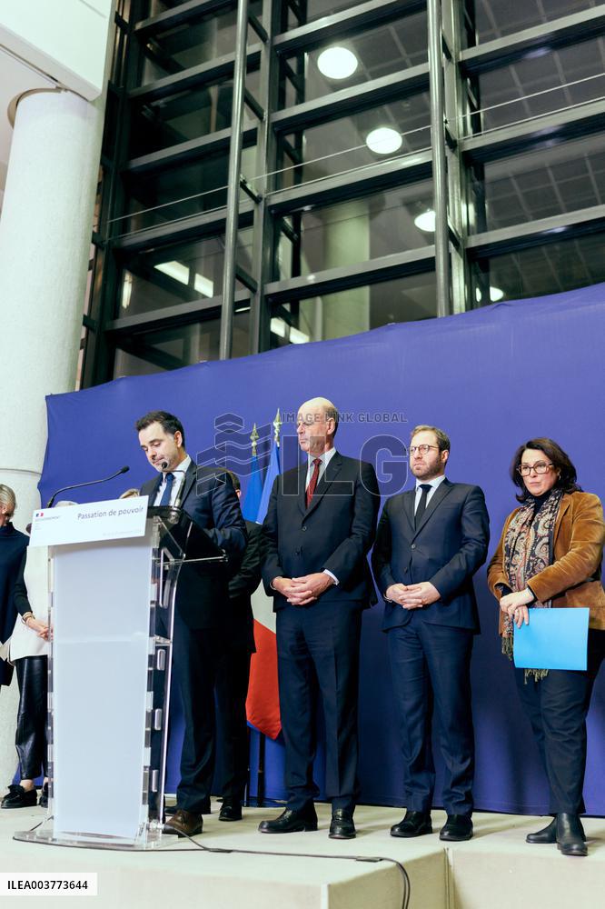 Handover Ceremony At Ministry Of The Economy And Finance - Paris AJ