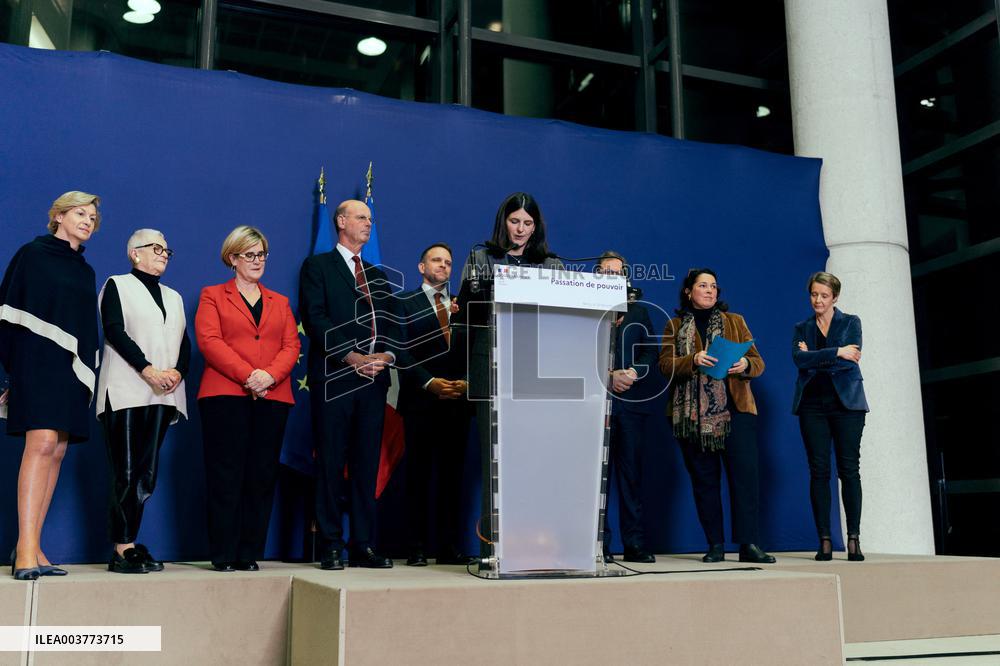 Handover Ceremony At Ministry Of The Economy And Finance - Paris AJ