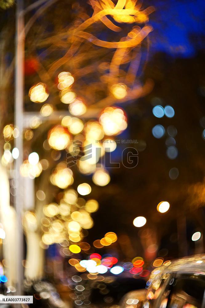 Lights Welcome 2025 New Year in Beijing