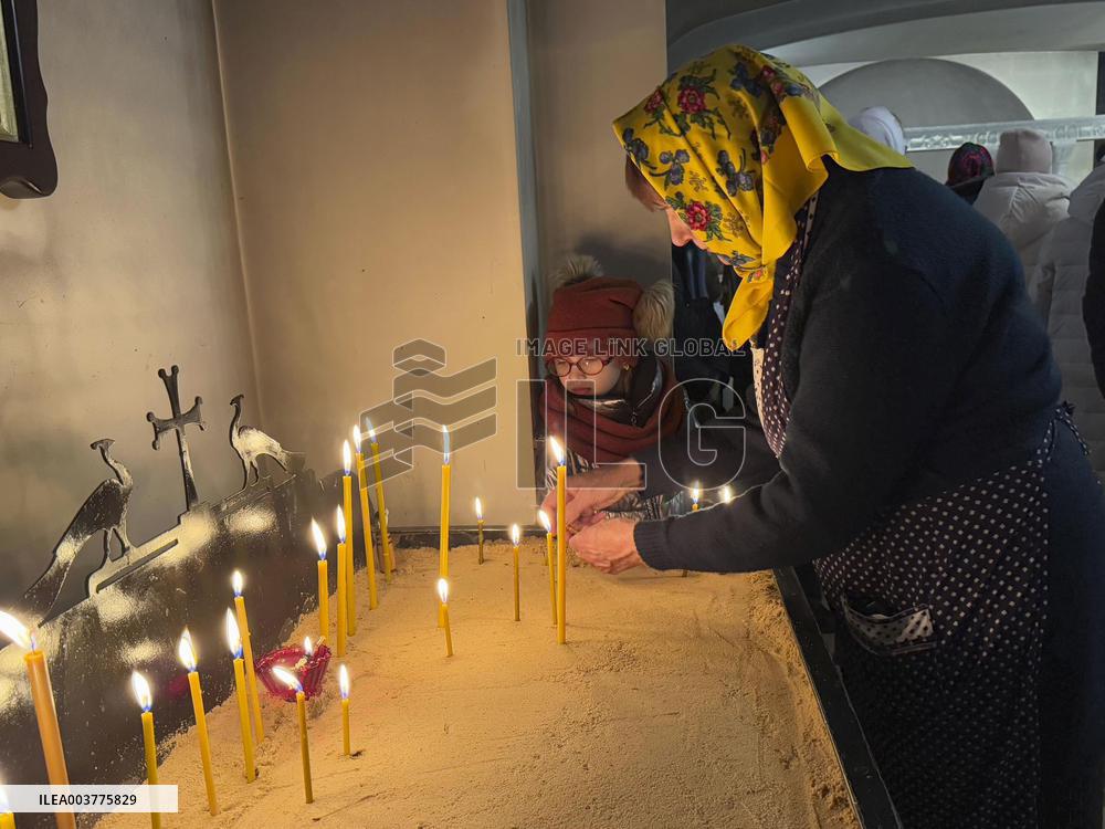 Scene in Ukraine on Christmas Eve