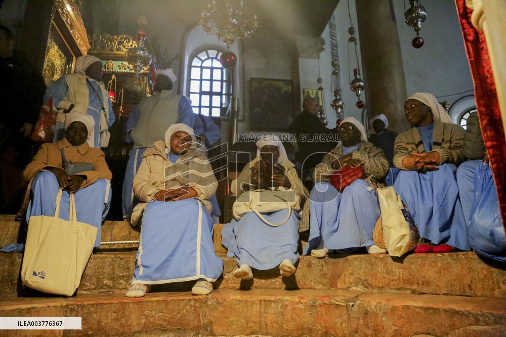 Atmosphere in Bethlehem Ahead Of Christmas Eve Procession - West Bank