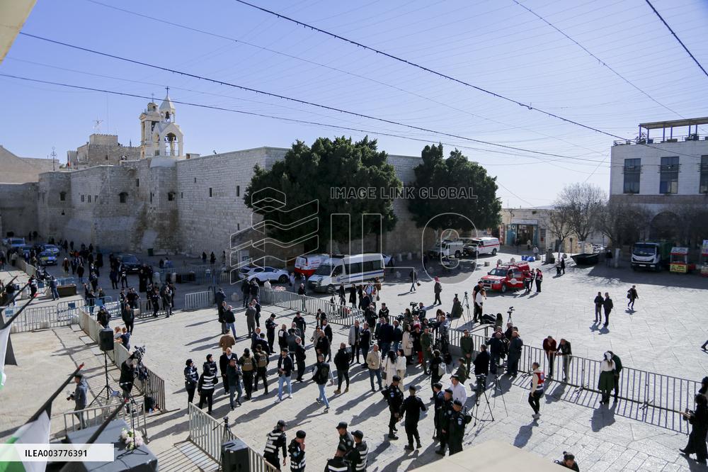 Atmosphere in Bethlehem Ahead Of Christmas Eve Procession - West Bank