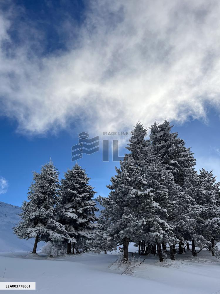 Ski Resort in The Pyrenees Mountains - France