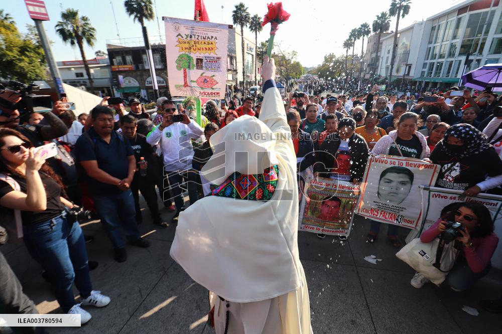 Relatives Of The 43 Missing Students Rally - Mexico City