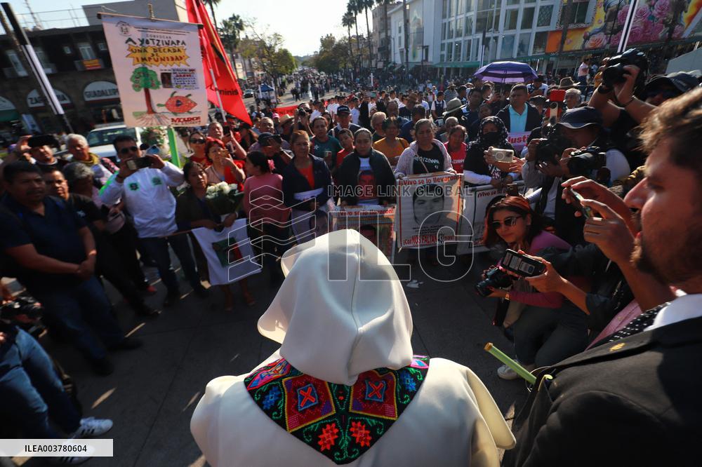 Relatives Of The 43 Missing Students Rally - Mexico City