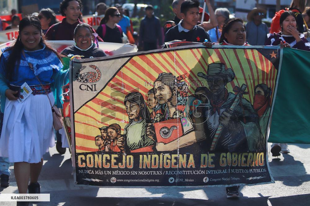 Relatives Of The 43 Missing Students Rally - Mexico City