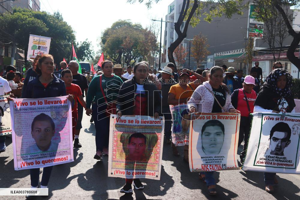 Relatives Of The 43 Missing Students Rally - Mexico City
