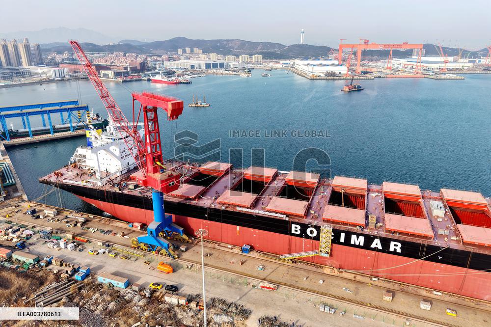 Giant Ship Construction in Qingdao