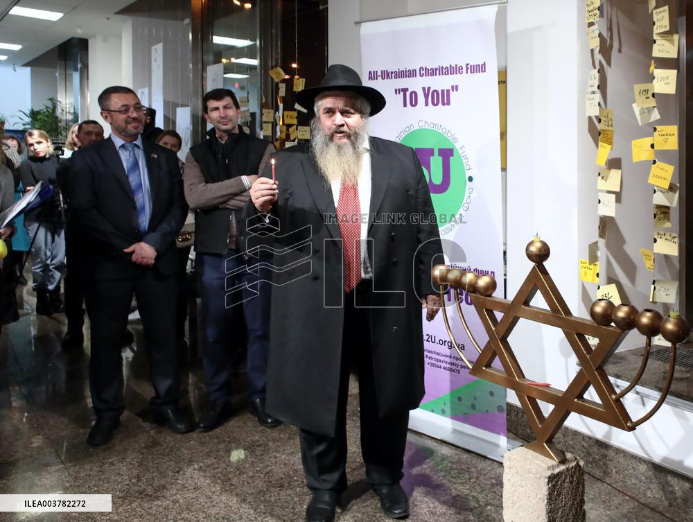 Hanukkah celebration in Kyiv