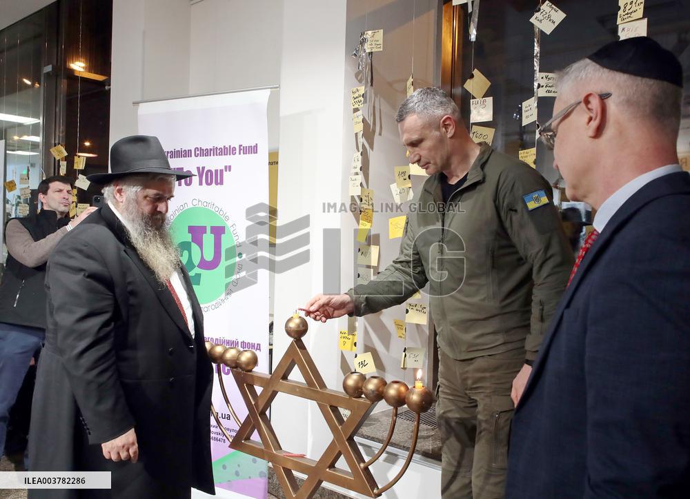 Hanukkah celebration in Kyiv