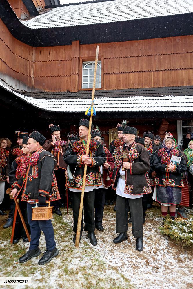 Christmas celebrated in Kryvorivnia of Ivano-Frankivsk region