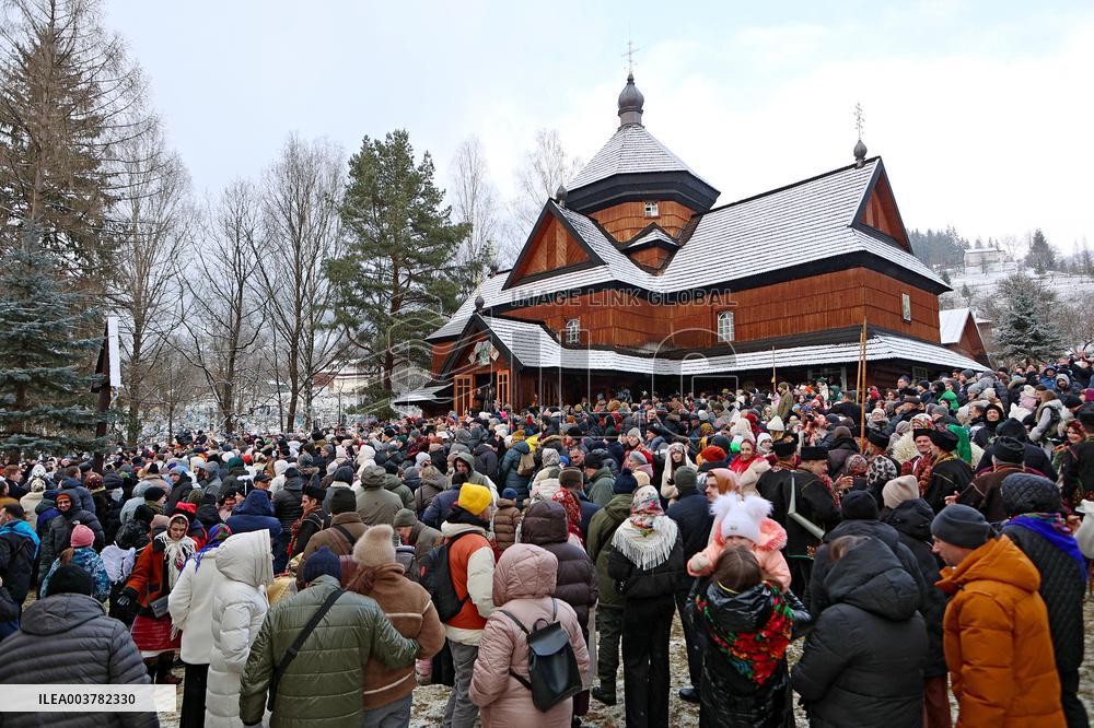 Christmas celebrated in Kryvorivnia of Ivano-Frankivsk region