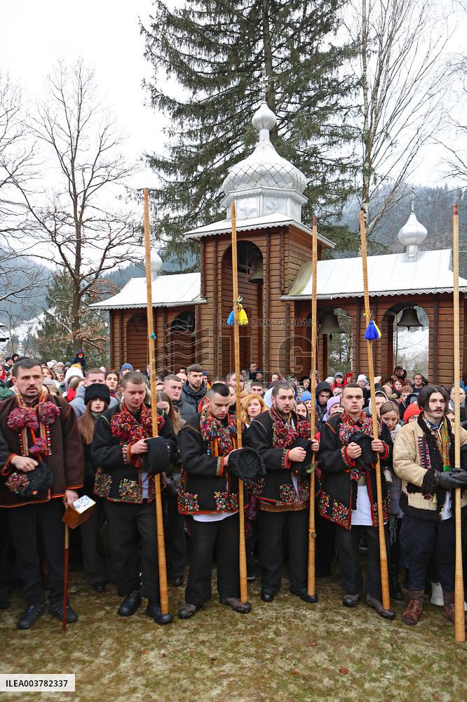 Christmas celebrated in Kryvorivnia of Ivano-Frankivsk region