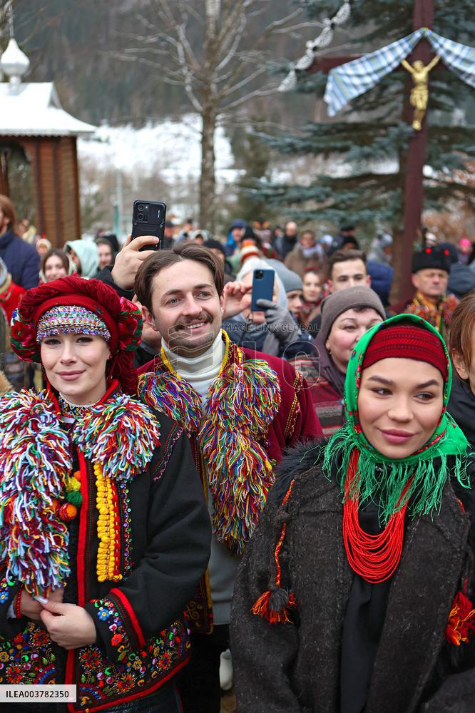 Christmas celebrated in Kryvorivnia of Ivano-Frankivsk region