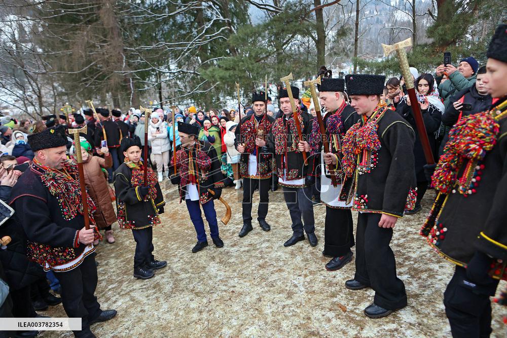 Christmas celebrated in Kryvorivnia of Ivano-Frankivsk region
