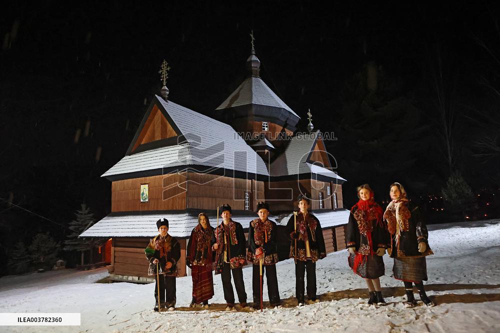 Christmas celebrated in Kryvorivnia of Ivano-Frankivsk region