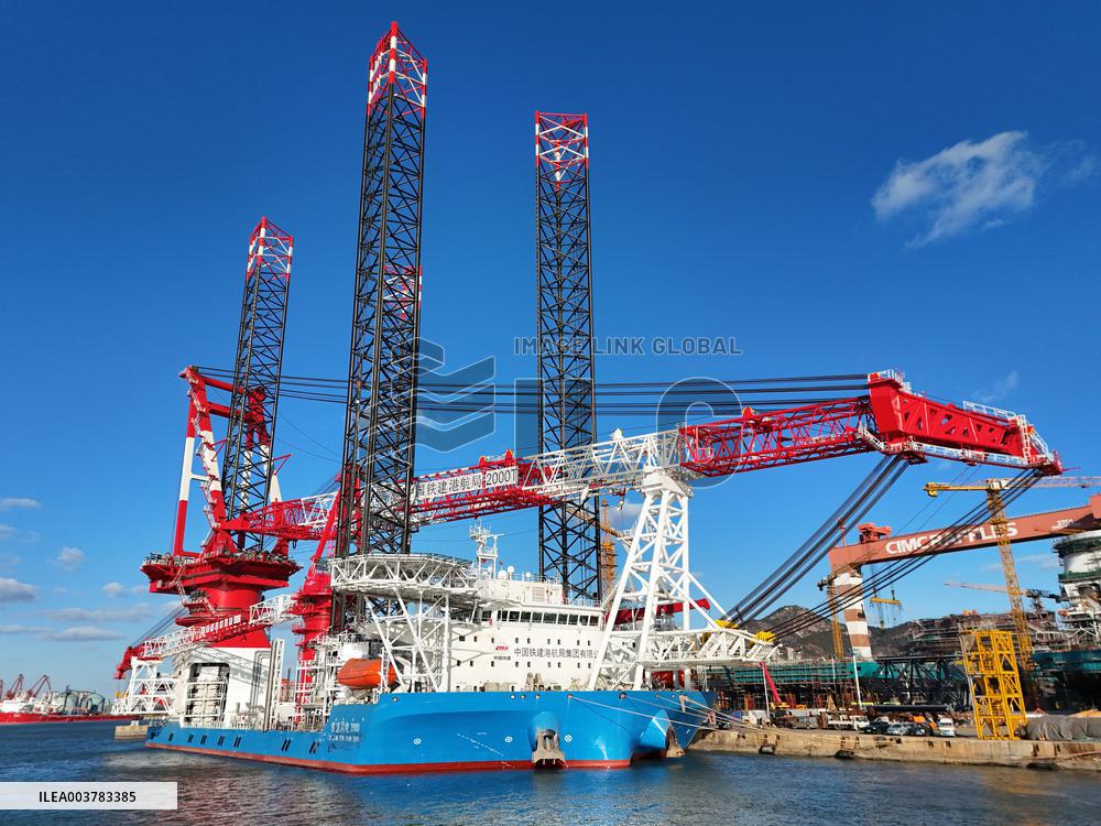 China's most advanced fourth-generation self-elevating and self-propelled wind power installation ship
