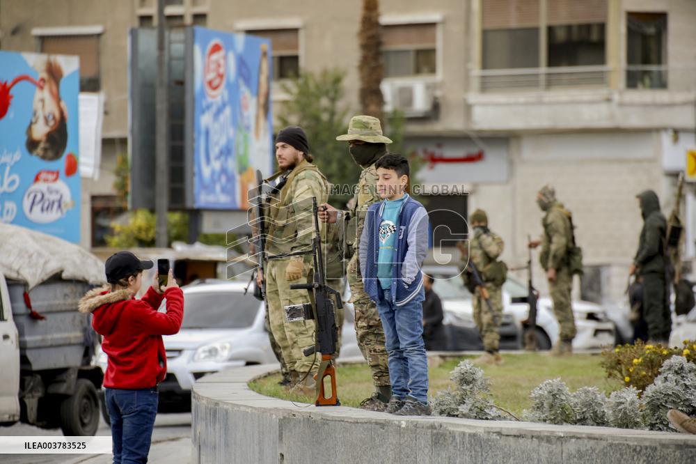 HTS Fighters Hold Military Parade In Damascus