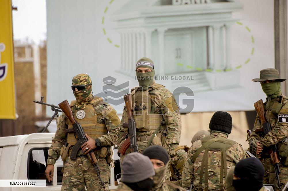 HTS Fighters Hold Military Parade In Damascus