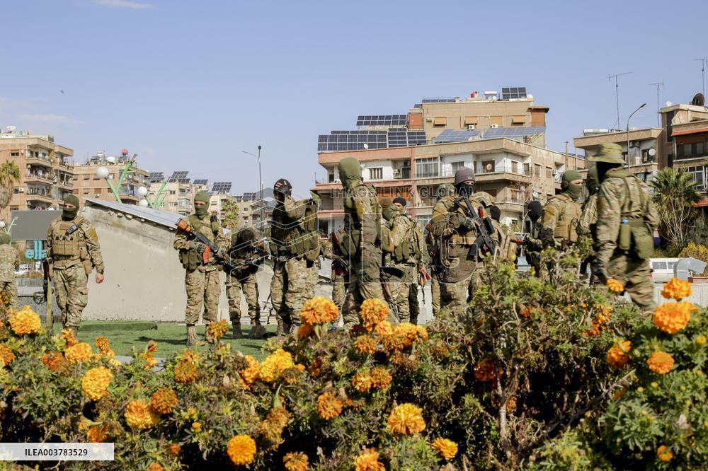 HTS Fighters Hold Military Parade In Damascus