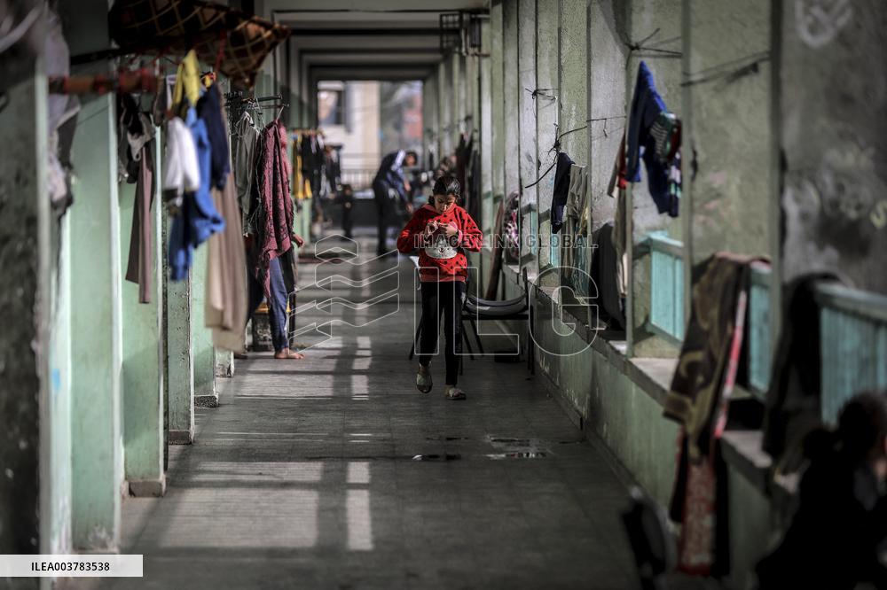 Daily Life of Displaced Palestinians at a Makeshift Camp - Deir al-Balah