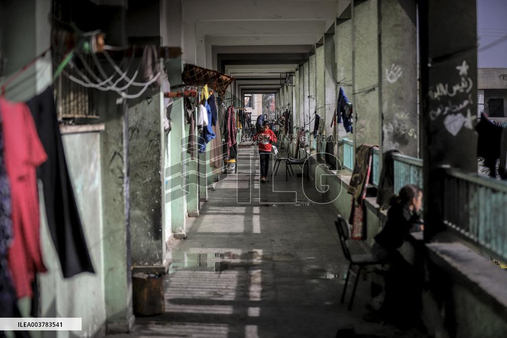 Daily Life of Displaced Palestinians at a Makeshift Camp - Deir al-Balah