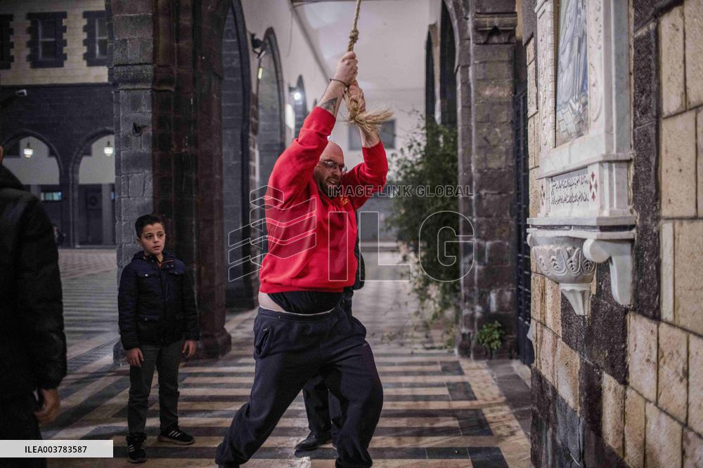 Syrian Christians Celebrate Christmas Eve At Olive Church - Damascus