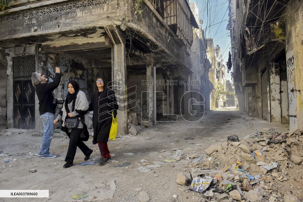 Palestinian Refugees Return To Al-Yarmouk Camp - Damascus