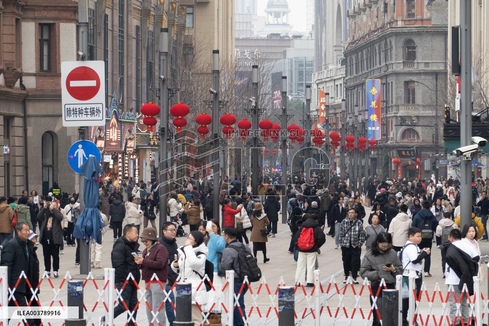 Nanjing Road Pedestrian Street in Shanghai