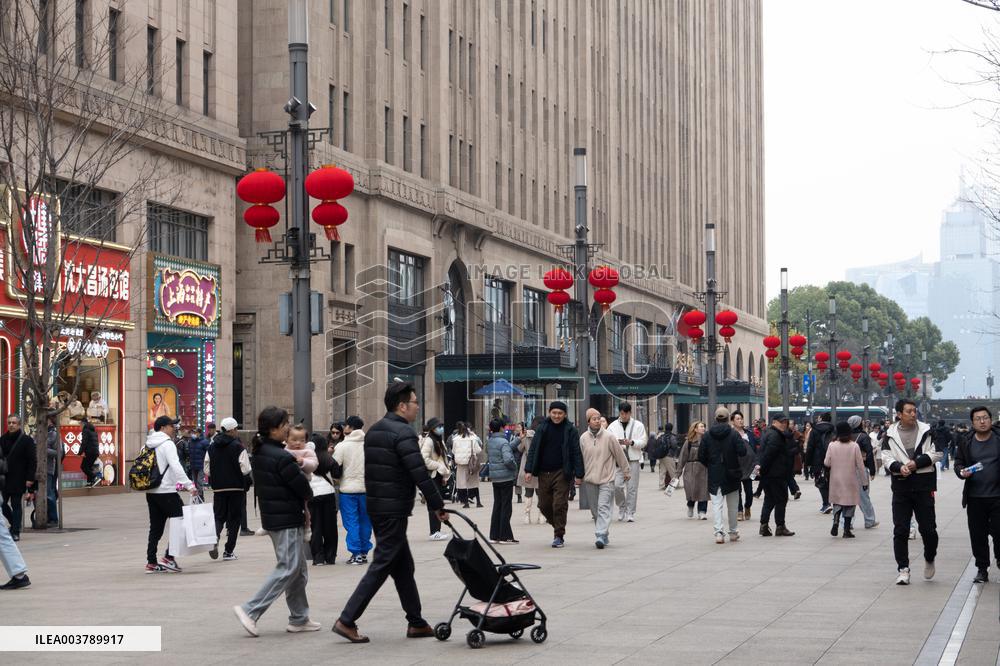 Nanjing Road Pedestrian Street in Shanghai