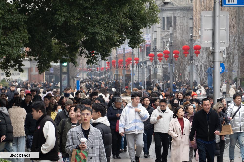 Nanjing Road Pedestrian Street in Shanghai