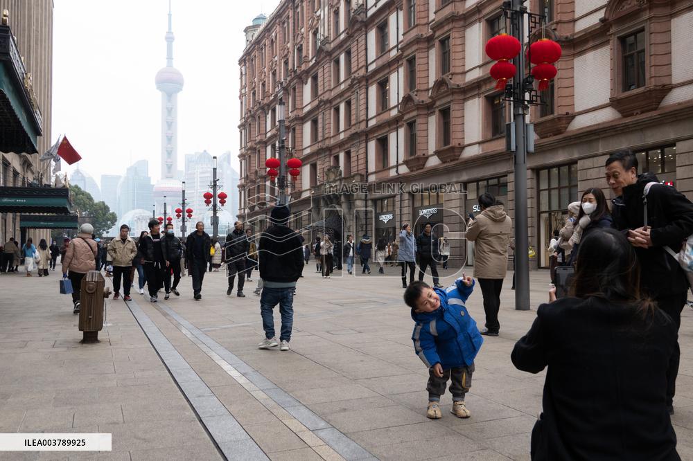 Nanjing Road Pedestrian Street in Shanghai
