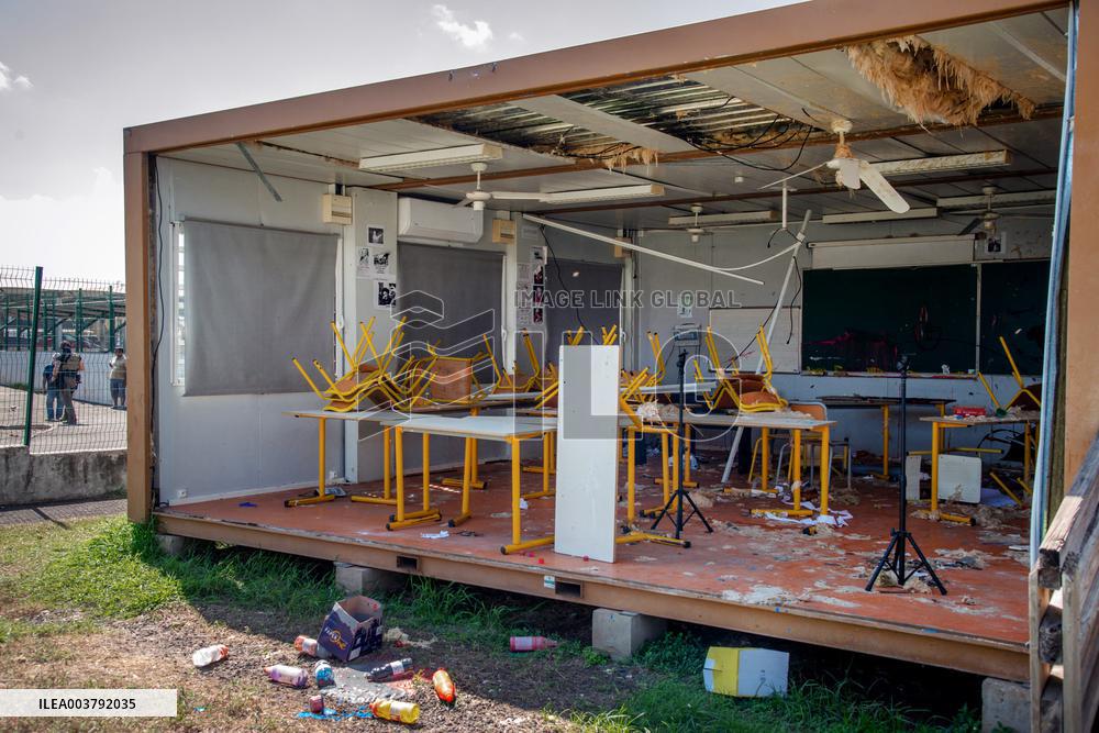 PM Bayrou Visits a School Devastated by The Cyclone - Mayotte
