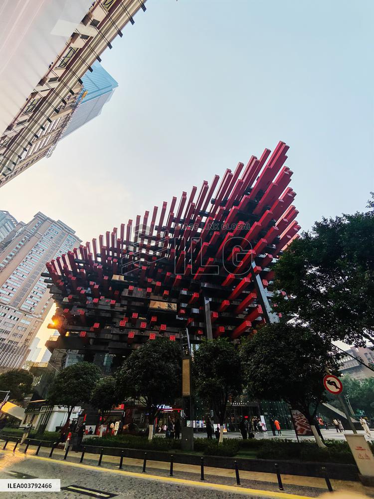 A Building Made of Giant Chopsticks in Chongqing