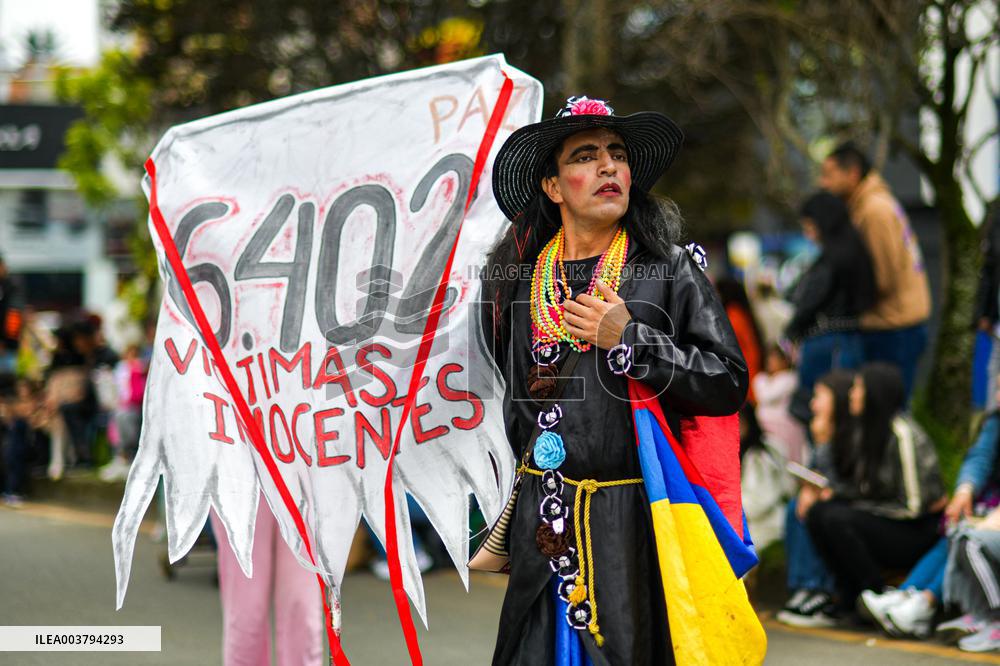 Old Year Parade in Southern Colombia