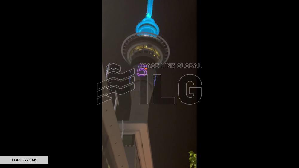 New Zealand: Auckland Rings In 2025 With Fireworks From Sky Tower
