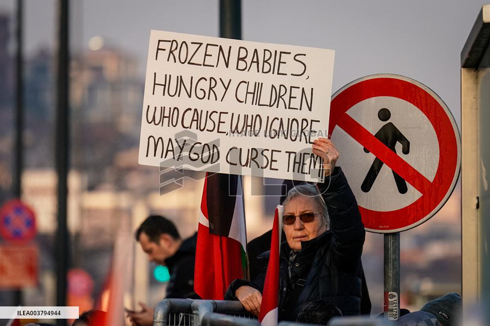 Palestinian Solidarity Protest - Istanbul