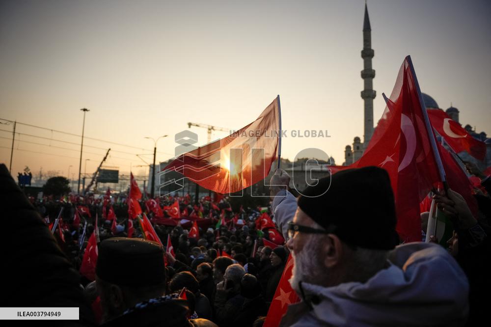 Palestinian Solidarity Protest - Istanbul