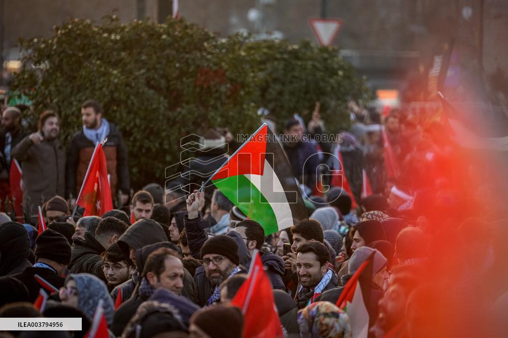 Palestinian Solidarity Protest - Istanbul