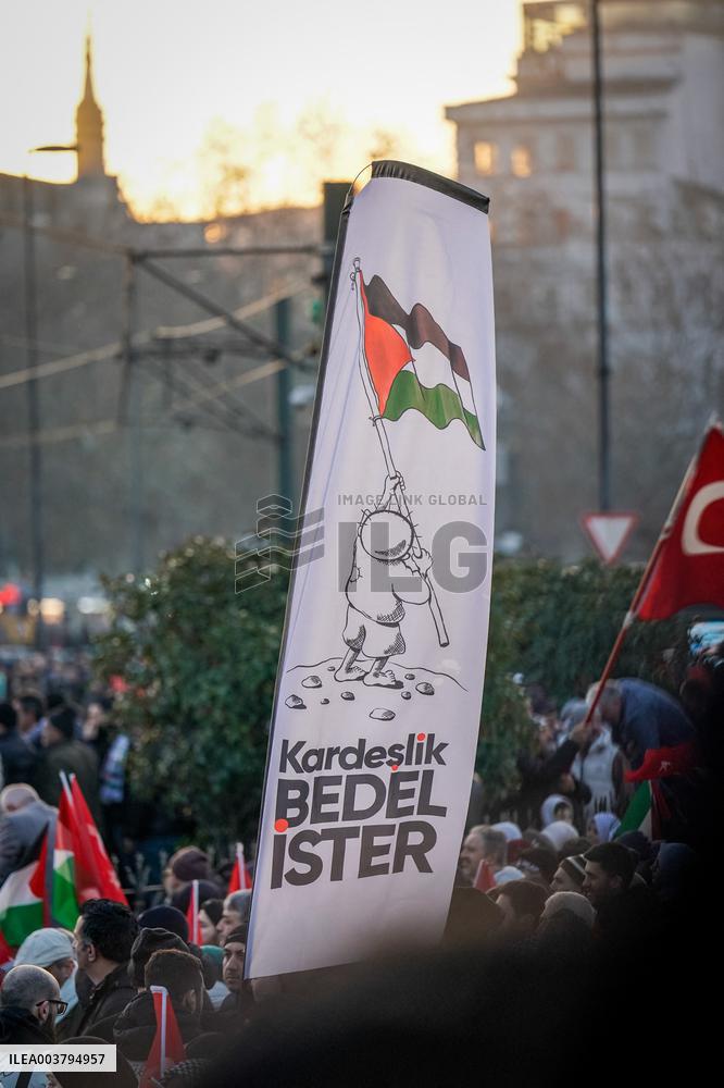 Palestinian Solidarity Protest - Istanbul