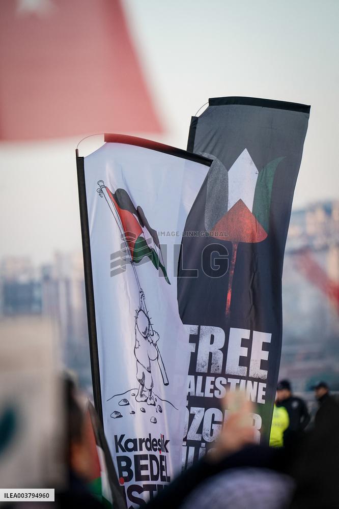 Palestinian Solidarity Protest - Istanbul