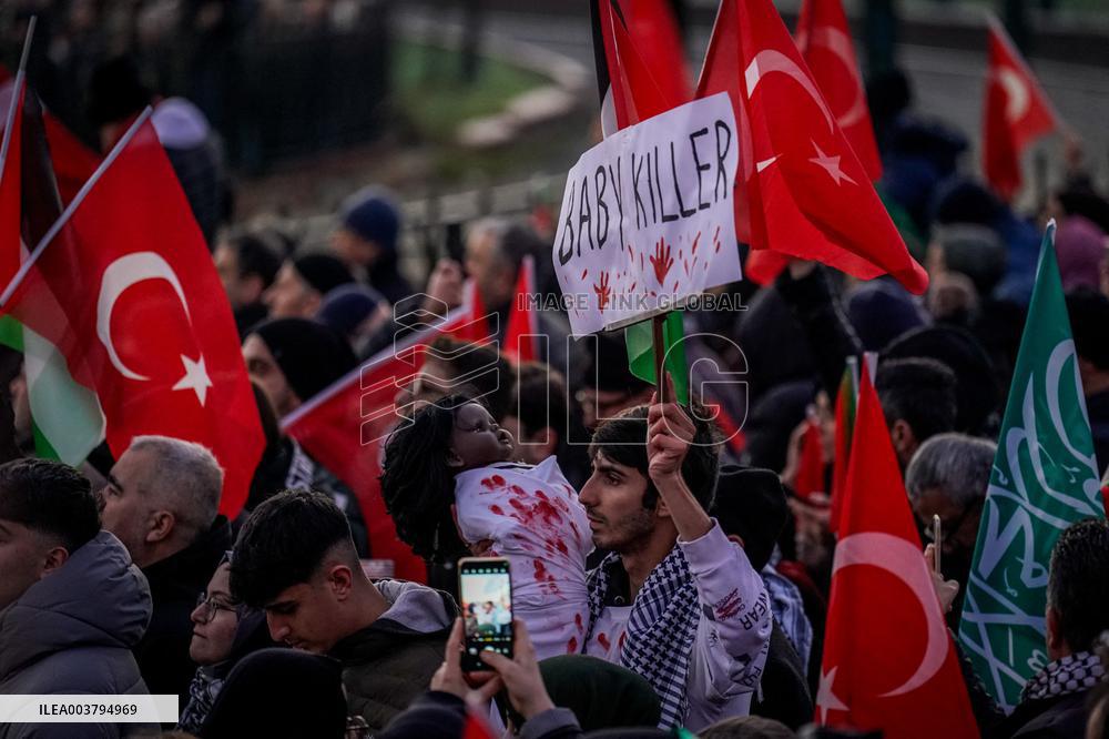 Palestinian Solidarity Protest - Istanbul