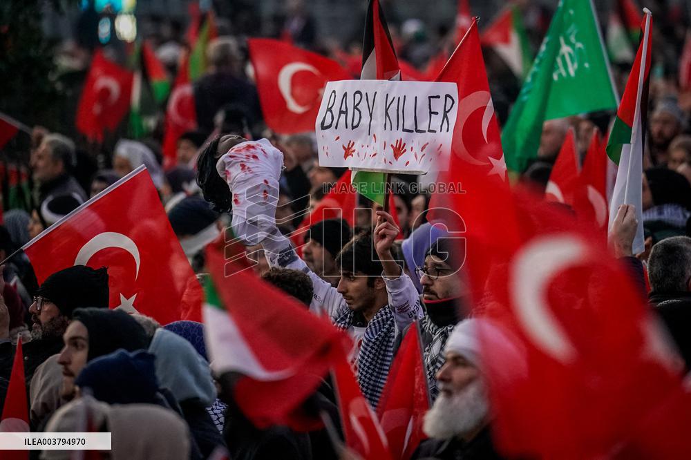 Palestinian Solidarity Protest - Istanbul