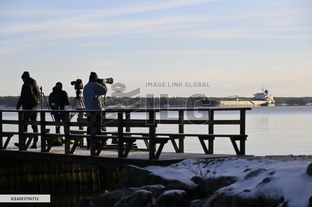 Seized oil tanker Eagle S in Porvoo, Finland